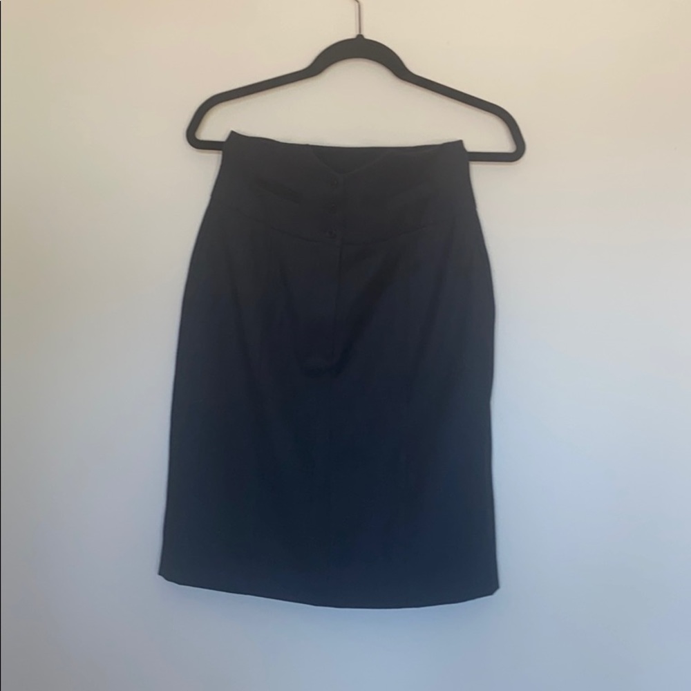 Dark grey pencil skirt with detail